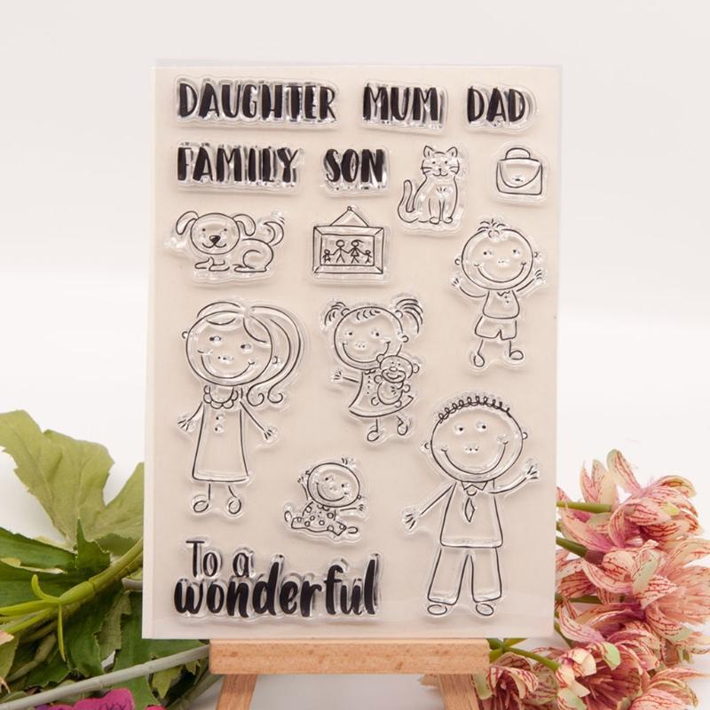 Boy Girl Silicone Clear Seal Stamp DIY Scrapbooking Embossing Photo Album Decor