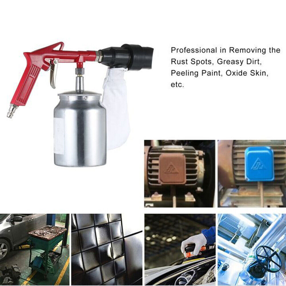 Pneumatic Sandblaster Spray Gun Anti-rust Sand Blasting Power Tools Kit