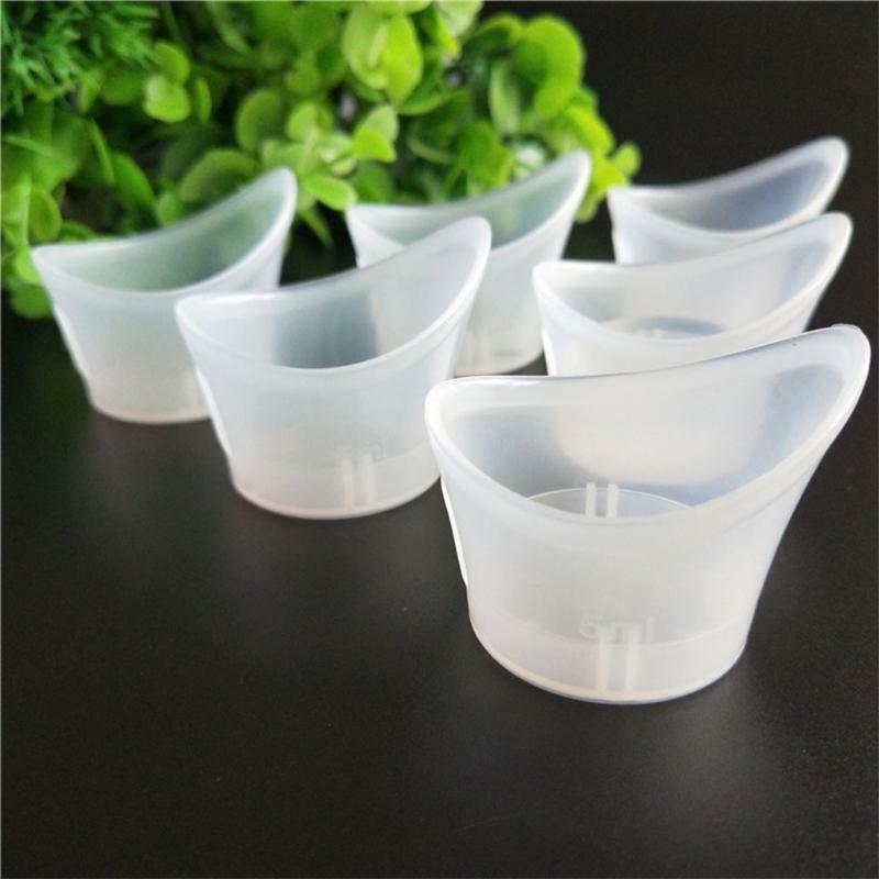 20PCS Durable Eye Cups with Round Rims Eye Protection Cleaning Tool 5ml Measure