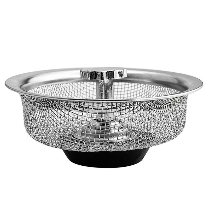 Stainless Steel Sink Strainer Waste Disposer Outfall Filter Hair Water Stopper