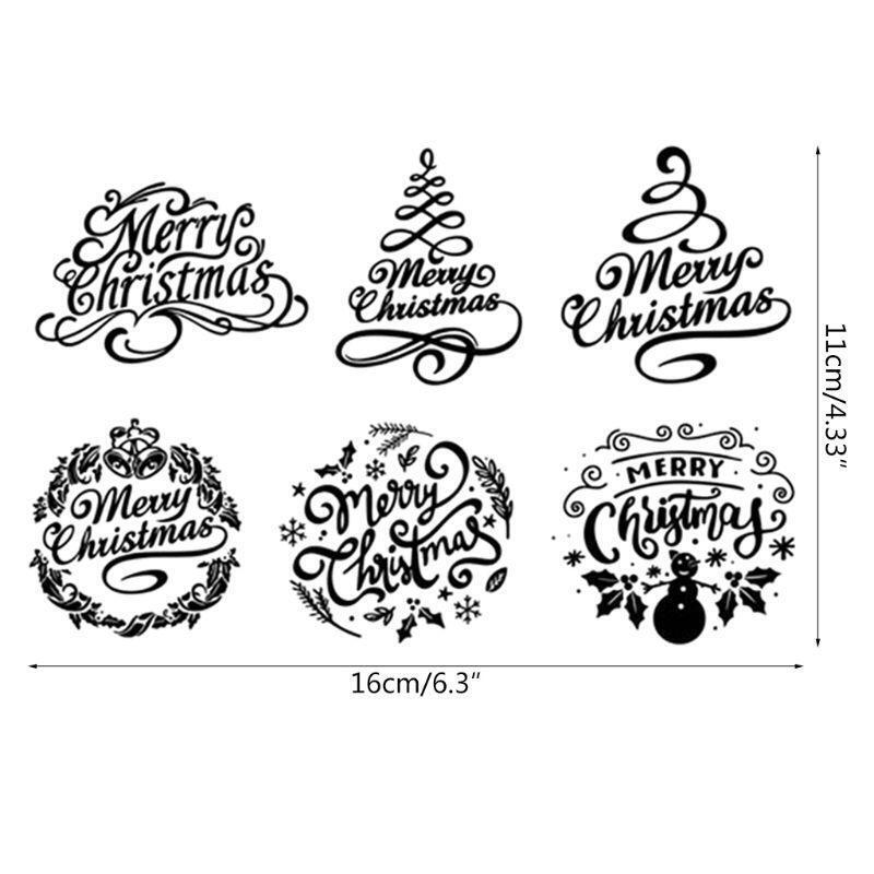 Merry Christmas Silicone Clear Stamp DIY Paper Arts Crafts Journaling Supplies