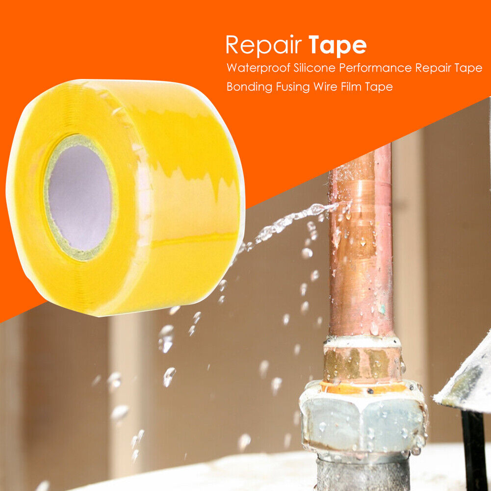 Self-fluxing Adhesive Tape Waterproof Stop Leak Seal Repair Tape (Yellow)