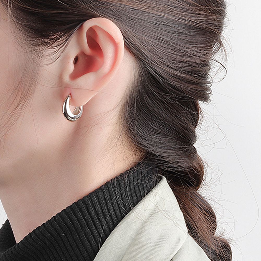 2 Pairs Circle Chunky Classic Hoop Accessories Jewelry Circl Hoops Earring