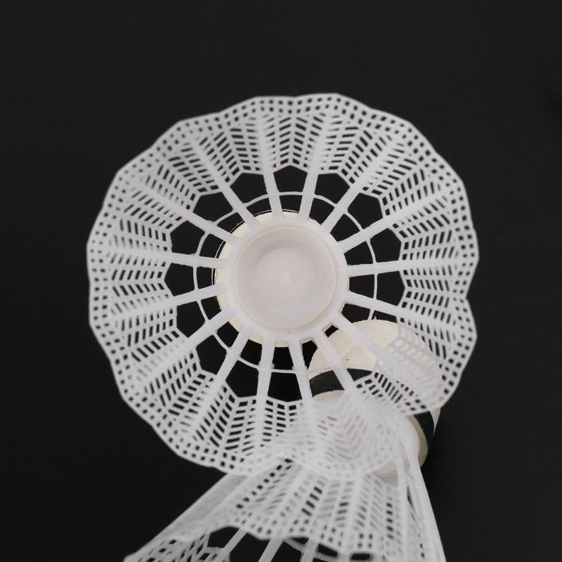 12Pcs White Badminton Plastic Shuttlecocks Indoor Outdoor Gym Sports Accessories