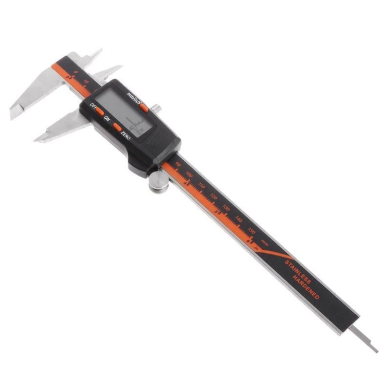 Electronic Digital Caliper Inch/Metric/Fractions 0-6 Inch/150 mm Stainless Steel