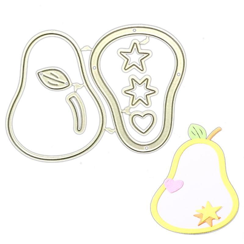 Pear Star Heart Cutting Dies Stencil Scrapbooking DIY Album Stamp Paper Card