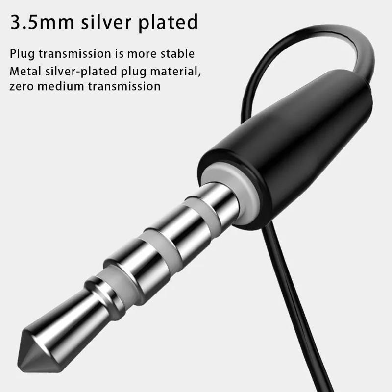 Noise Isolating Earphone Wired Headphone with Mic Metal Hifi Sound Earpieces