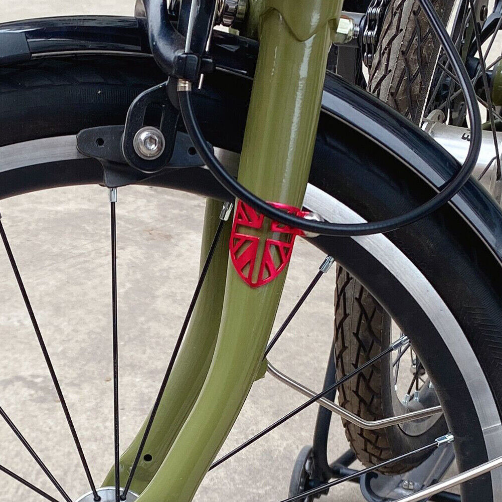 Bicycle Front Fork Protection Brake Line Protector for Brompton (Red)