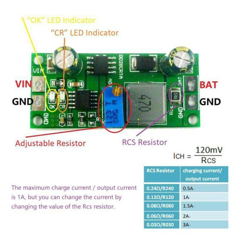 DD28CRTA 1A 3.7-18.5V Charging Board For Lithium Batteries Or Lithium Battery