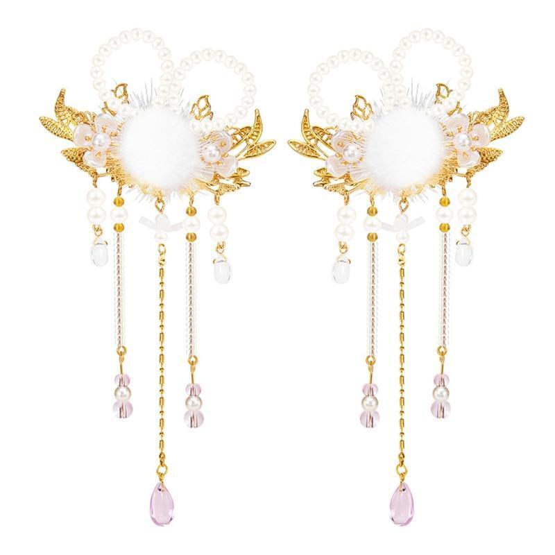 Girls Hair Clips Bunny Ear Shape Hairpin Alloy Hair Clips Cartoon Style Design