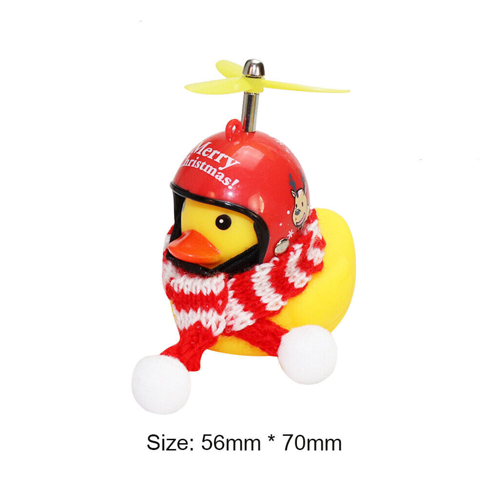 Scooter Bike Mini Wind-Breaking Duck Bamboo Dragonfly Helmet Car Decor (A)