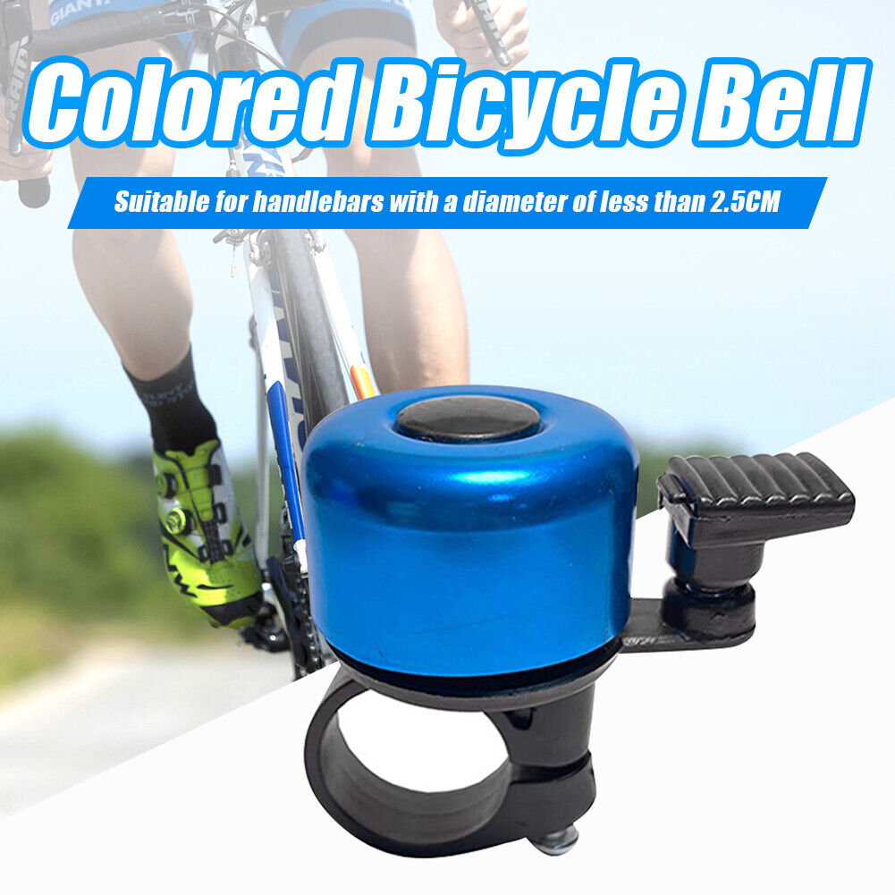 2x Metal Bike Bells Safety Cycling Handlebar Sound Alarm Horn Ring (Blue)