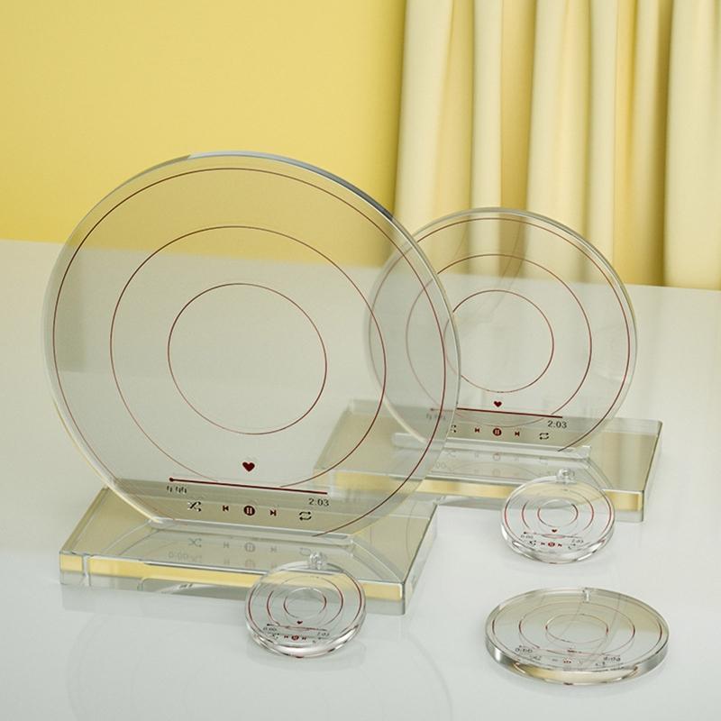Round Song Music Player Silicone Molds for DIY Table Decor CD Disc Coaster Molds
