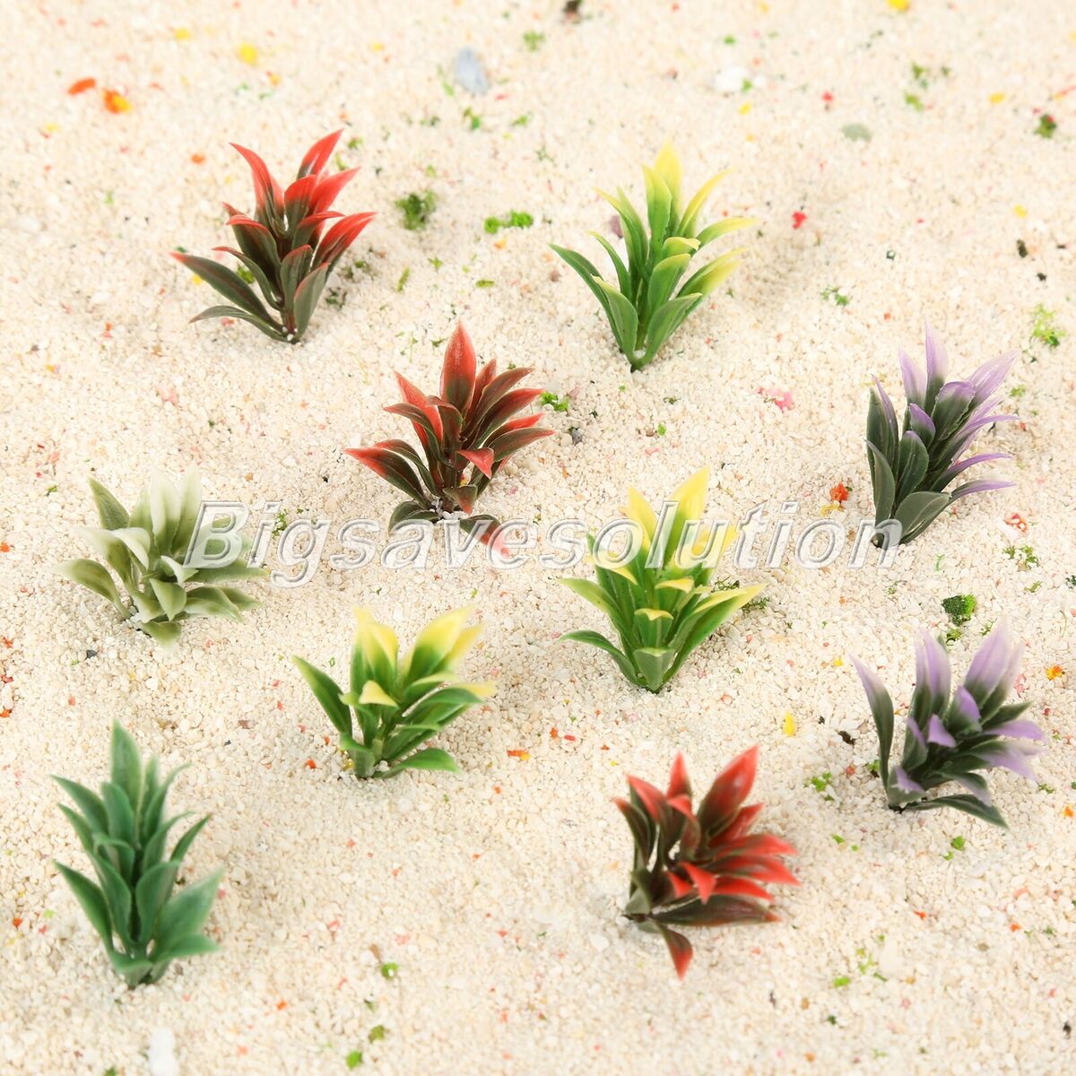 100pc Plastic Flowering Plants Landscape Railway Layout Scene 4cm Scale 1:100 HQ