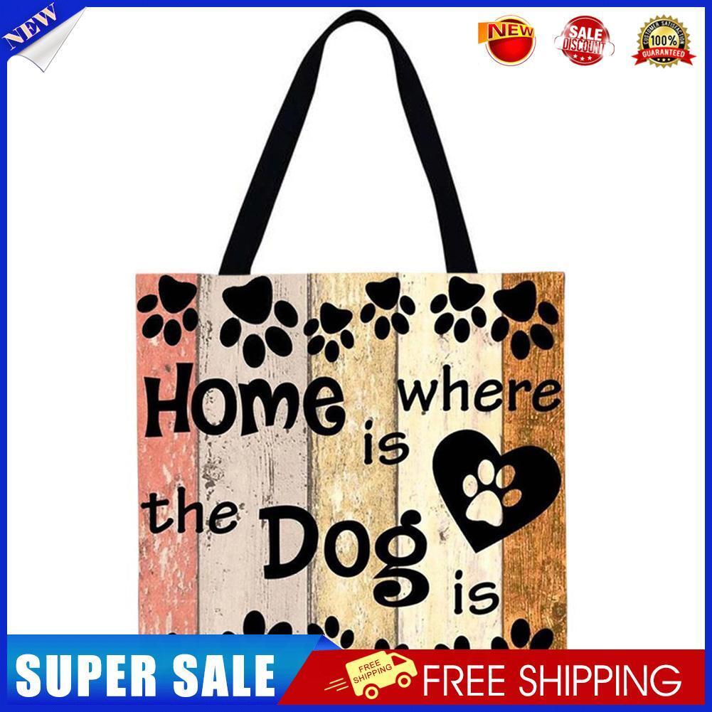 Footprint letters Printed Shoulder Shopping Bag Casual Large Tote Handbag