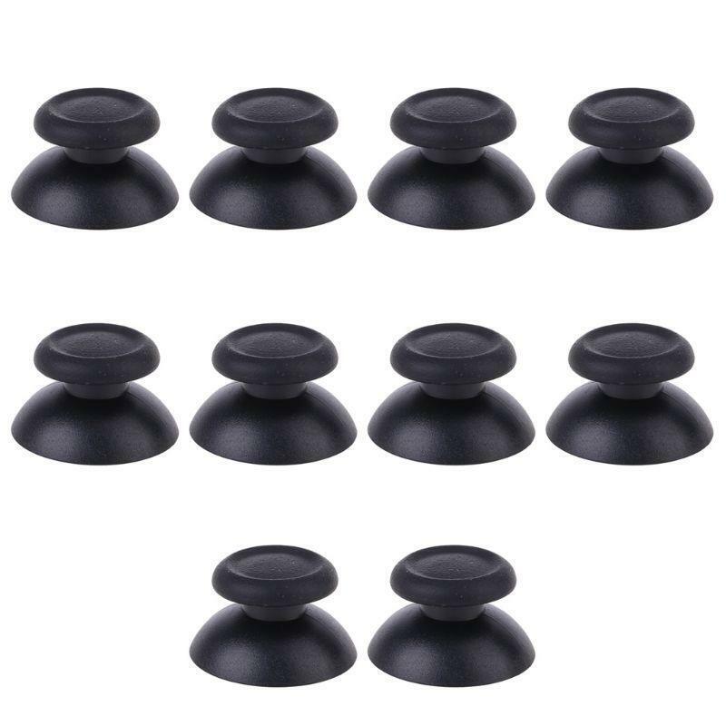 10pcs Analog Replacement Controller  Thumbsticks Thumb Stick for Sony PS4 Black
