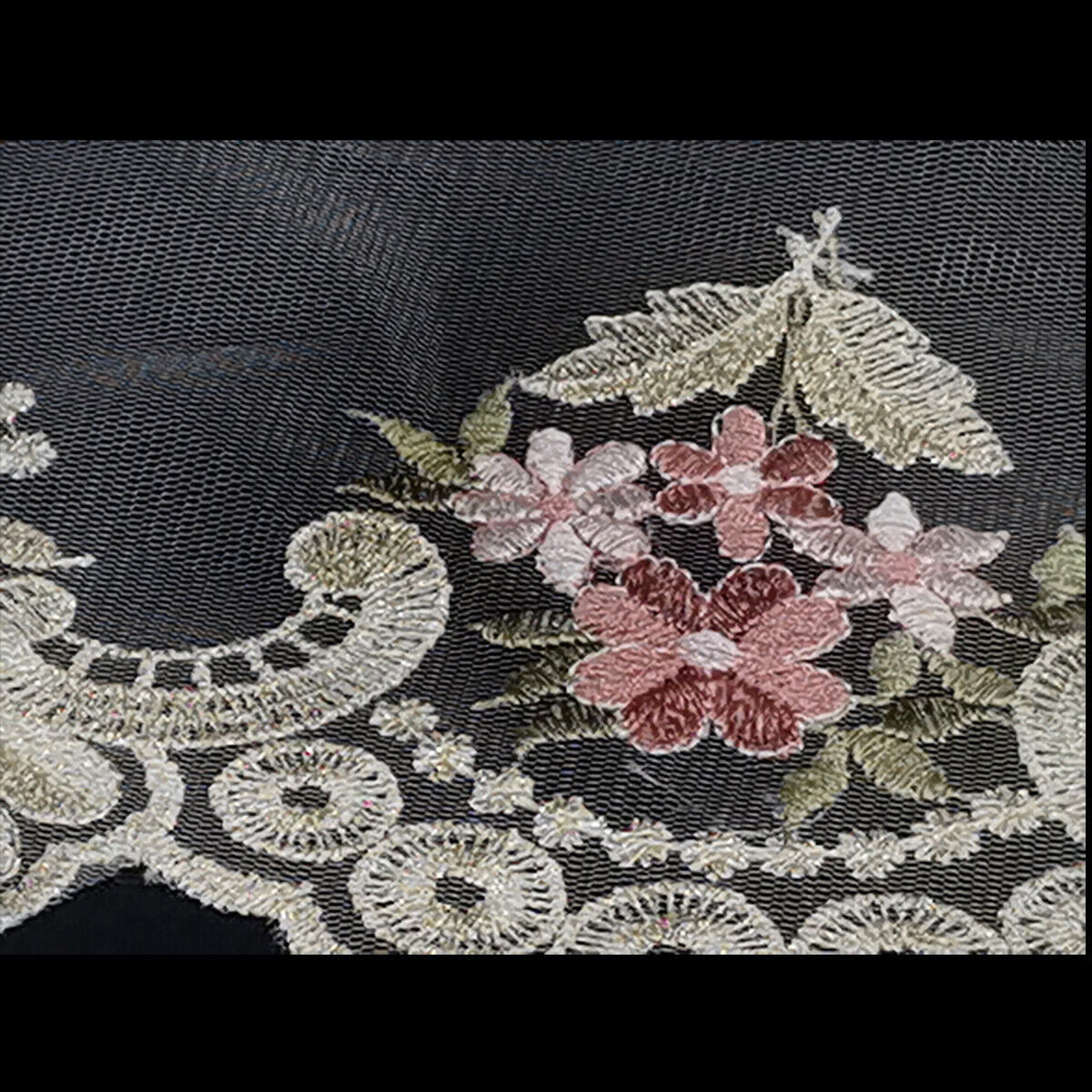 Embroidered Flower Tulle Lace Ribbon Edge Trim Sewing Craft DIY Wedding Dress