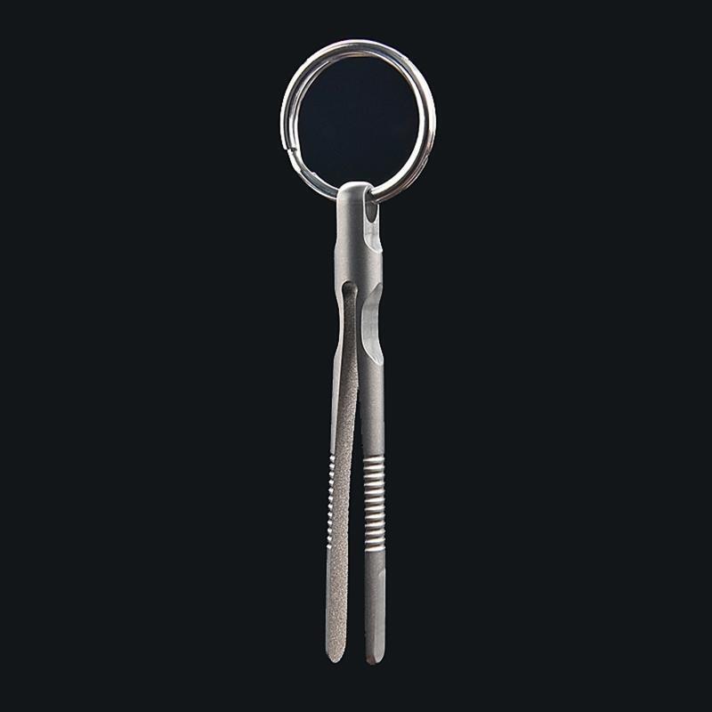 Durable Mini Survival Tweezers TC4 Tweezers Titanium Alloy Tweezers for Outdoor
