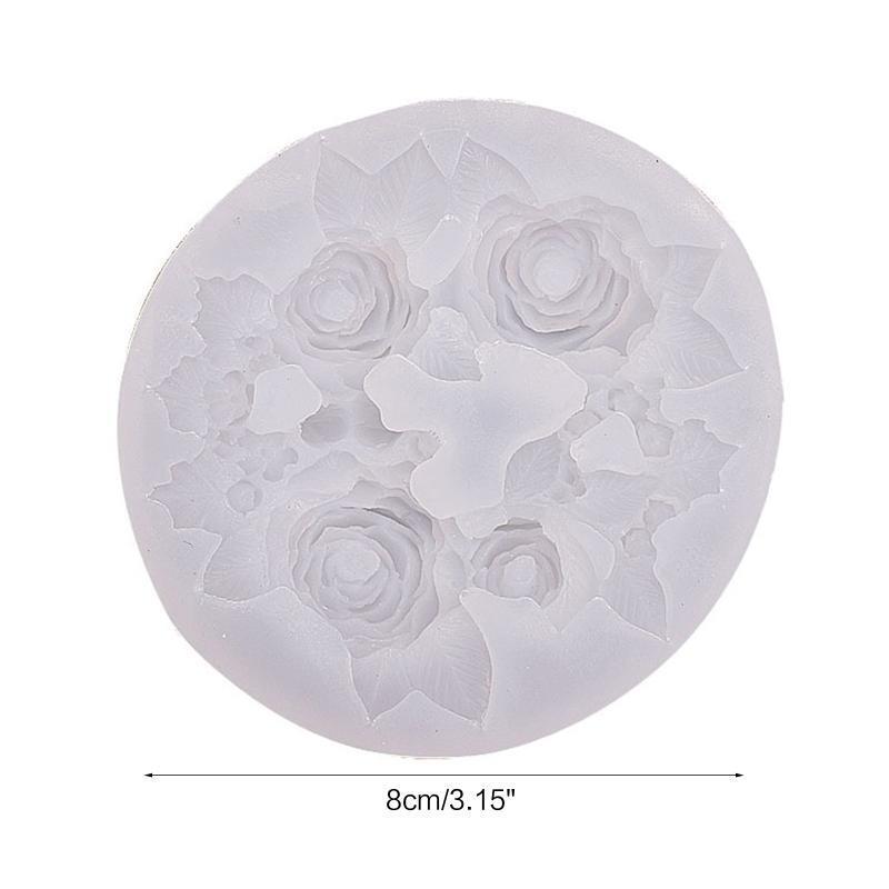 Flower Candy Mold for Cake Decor Rose Flower Shape DIY Chocolate Fondant