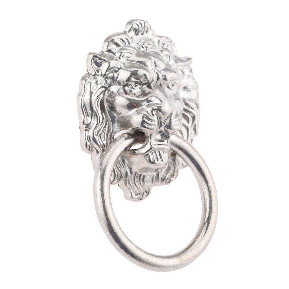 1x Lion Head Drop Ring Pull Handle Door Cabinet Knob Drawer Chest Cupboard Decor