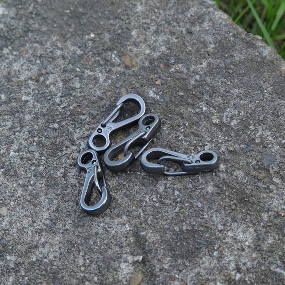 Mini Carabiner Keychain Outdoor Climbing Spring Buckle EDC Tool (Grey)