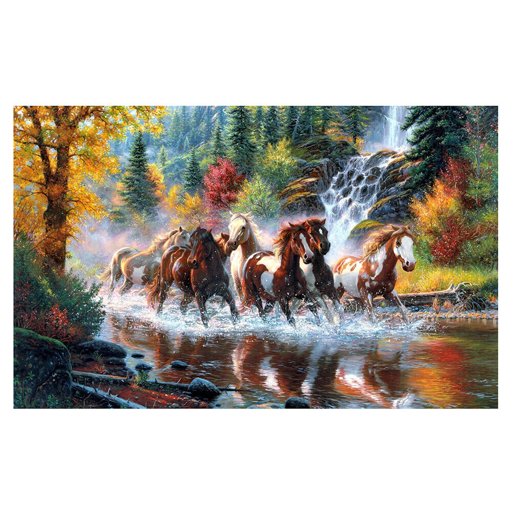 Running Horses  5D Diamond DIY Painting  Kit Home Decor Craft