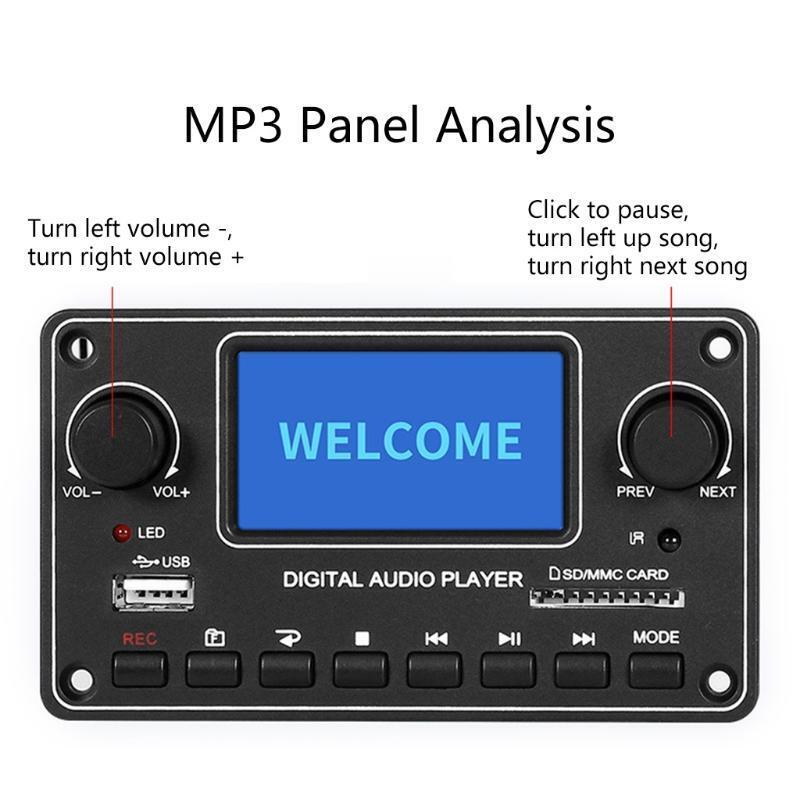 USB/SD/BT/FM/MP3 Decoder Board Bluetooth-compatible Music Player Module Audio