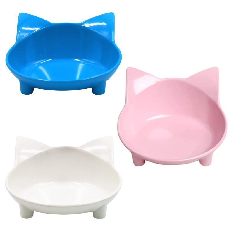3 Pack Cat Bowl for Food & Water Shallow Bowls Non Slip Safe Material BPA Free