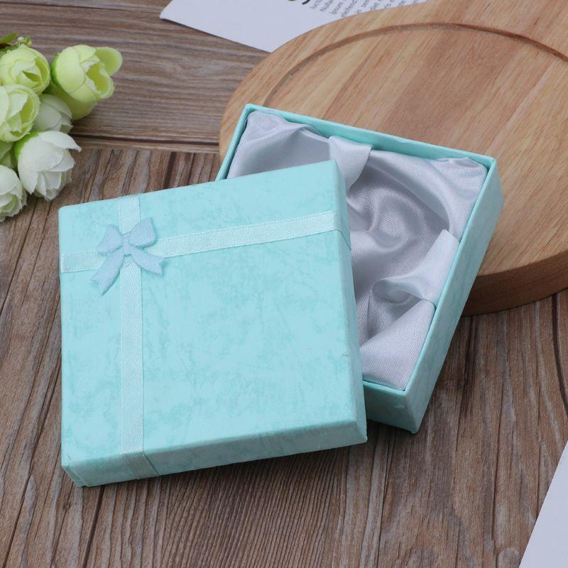 New Square Package Bowknot Jewellery Necklace Bracelet Present Gift Box Case