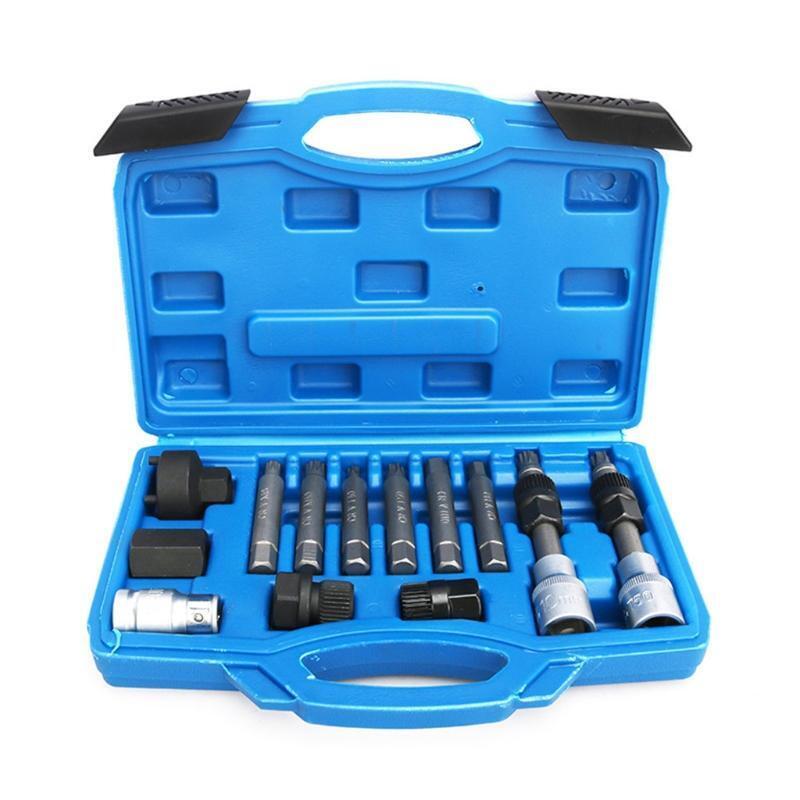 13Pc Set Power Steering and Alternator Pulley Removal and Installation Tool Set