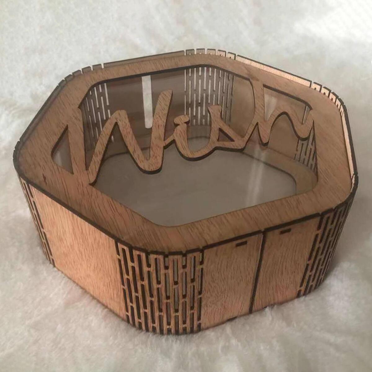 Box Wooden for Wedding Reception Wishing  Gifts Post Box
