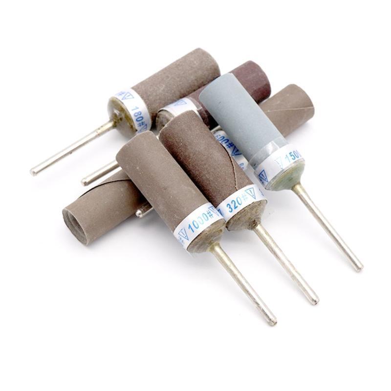 35 Pcs 2.35mm Shank Sanding Band Sand Paper Bar Grit 180 to 1000 for Rotary Tool