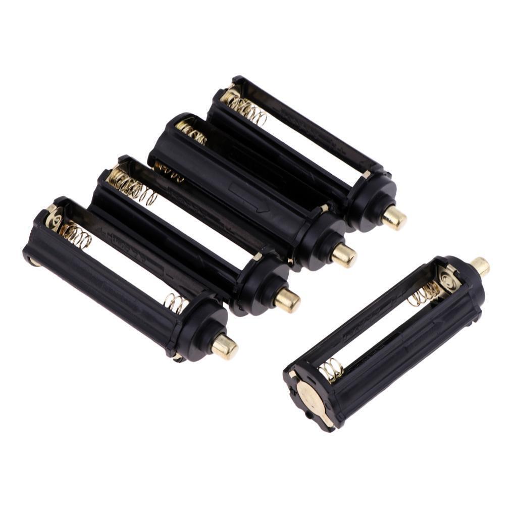 5pcs   Flashlight   Battery   Holder   Case   Box   For   Torch   Lamp   3pcs