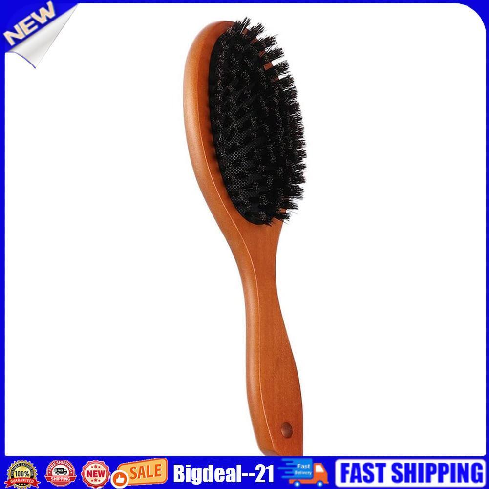 Wooden Handle Bristles Salon Hair Brush Anti-static Scalp Massage Combs