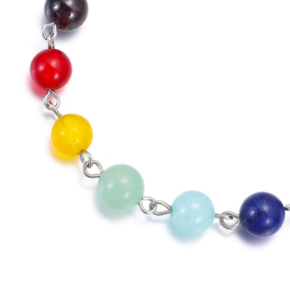 Reiki Agate 7 Chakra Bracelet Natural Stone Natural Stone Bangle Wristbands