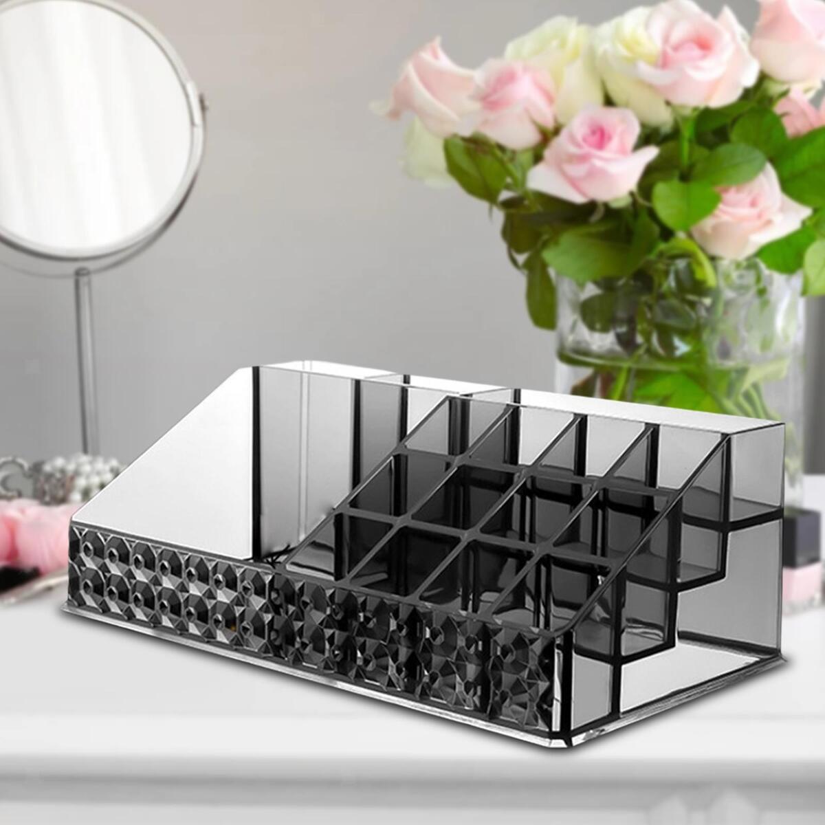 Makeup Organizer Cosmetic Storage Box Container for Desktop Bedroom Jewelry
