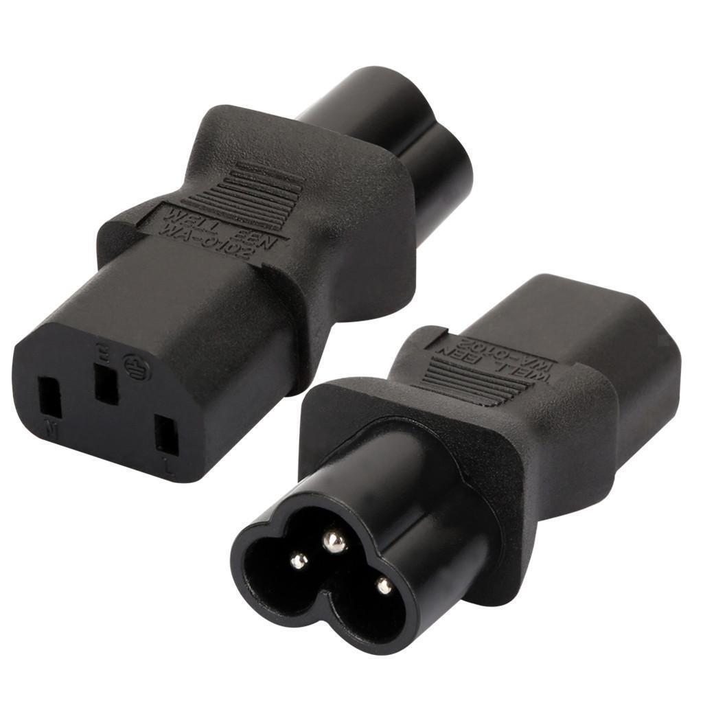 New IEC 320 C13 to C6 Adapter Hot C6 to C13 Power Supply Spring Travel