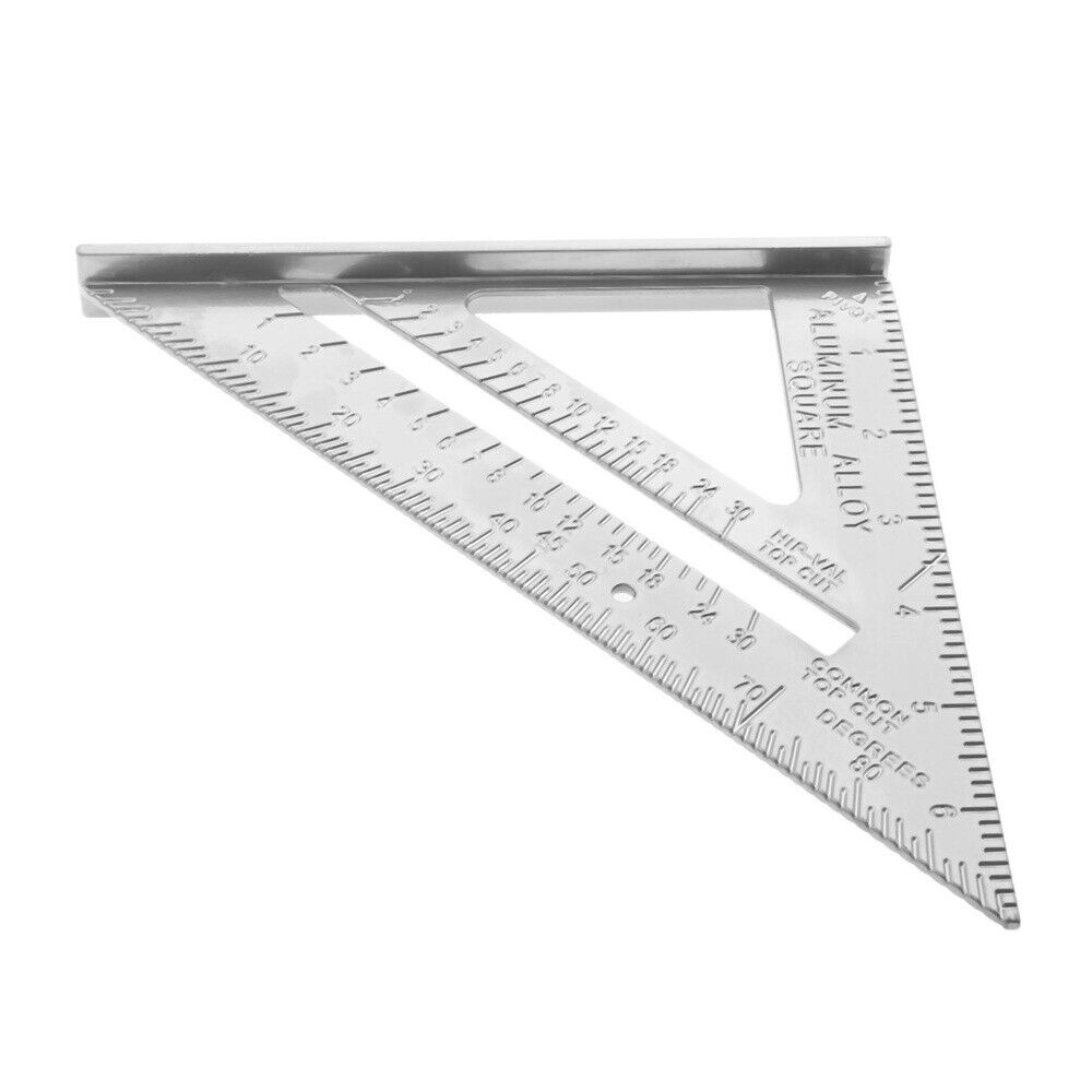 Measuring Square Speed 7" Triangle Ruler Protractor Miter Framing Aluminum Alloy