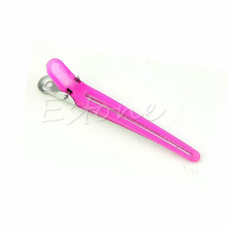 New 10 Pcs Colorful Hairdressing Sectioning Clips Clamps Hair Salon Styling Grip