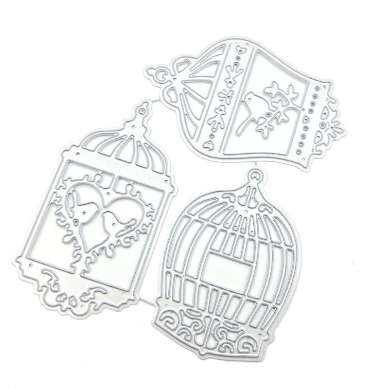 Spring Bird Cage Metal Cutting Dies Stencil Scrapbooking DIY Album Stamp Paper