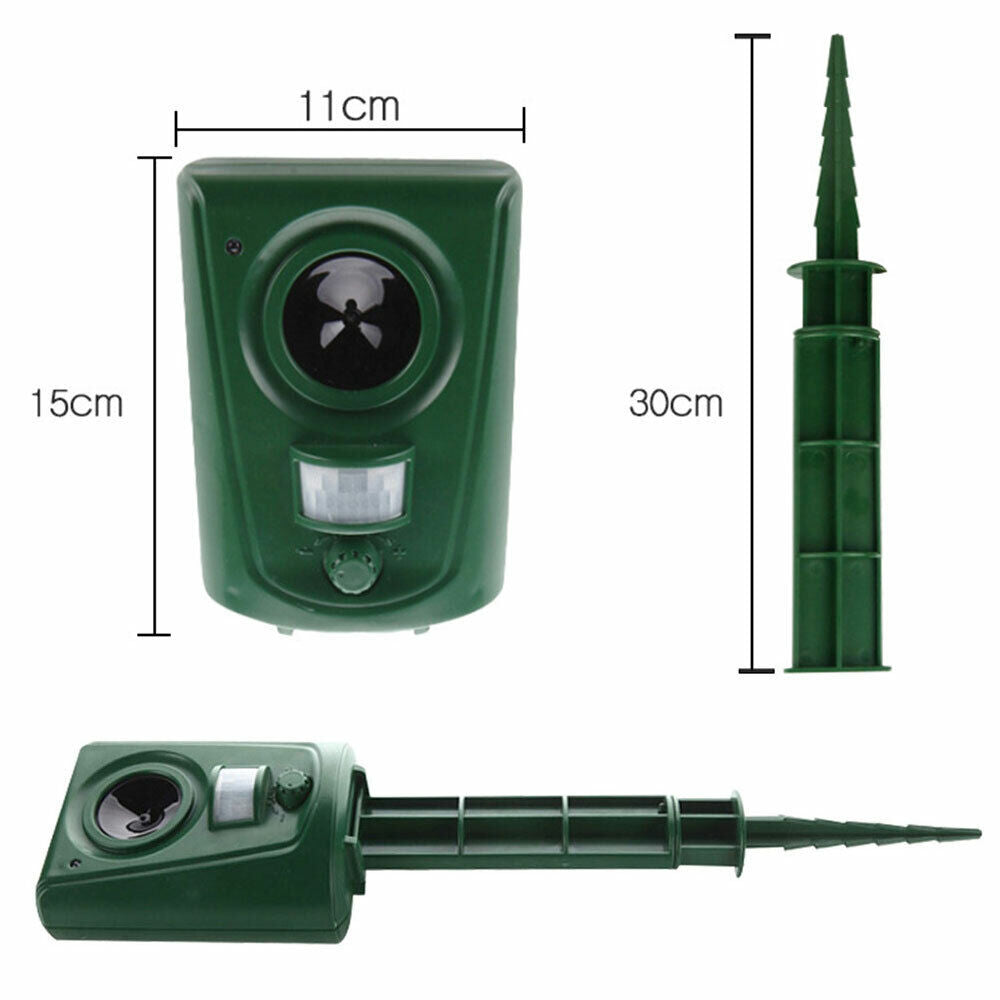 Dog Deterrent Ultrasonic Animal Repeller Bird Fox Scarer Outdoor Pest Repellent