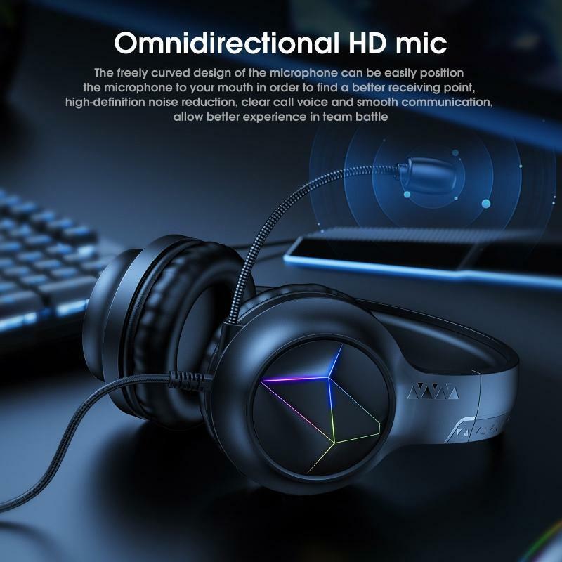 Universal Gaming Headset Over-ear Wired Headset Noise-cancelling Home Office