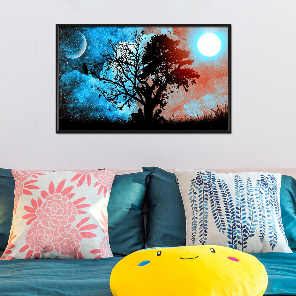 Moonlight Tree Full Drill Round Diamond Painting Needlework Cross Stitch
