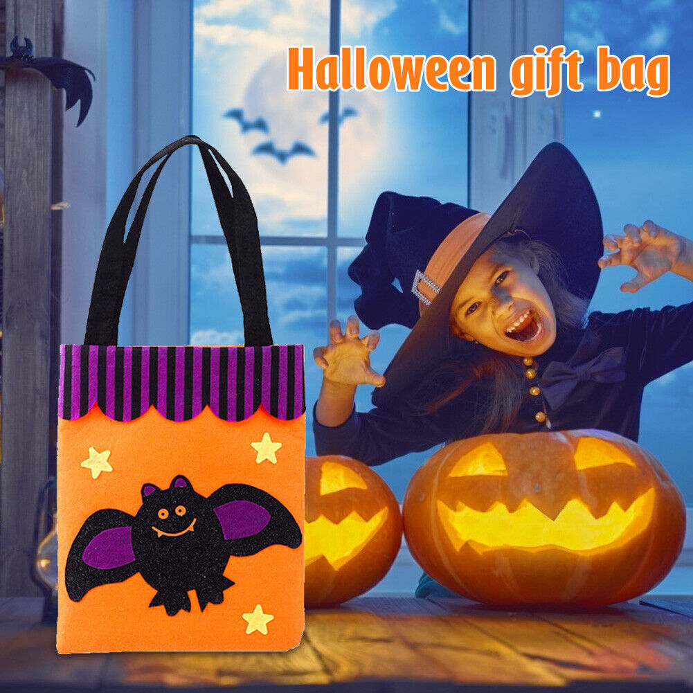 Halloween Non-woven Candy Bags Trick or Treat Tote Party Decoration (Bat)