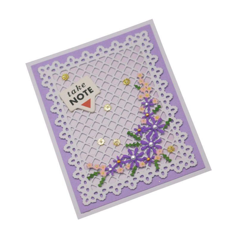 Lattice Metal Cutting Dies Stencil DIY Scrapbooking Album Stamp Paper Card Decor