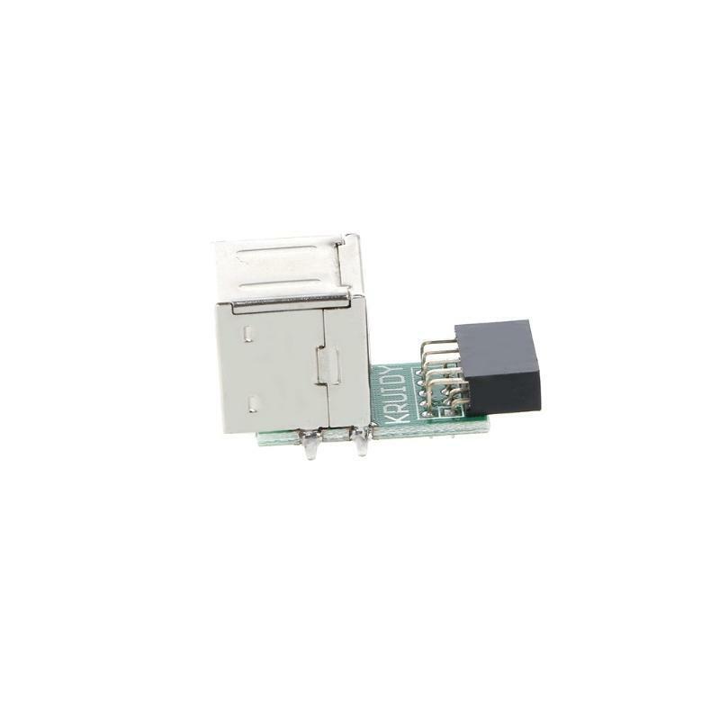 Internal Motherboard 9Pin To 2 Port USB 2.0 A Female Adapter Converter PCB Board