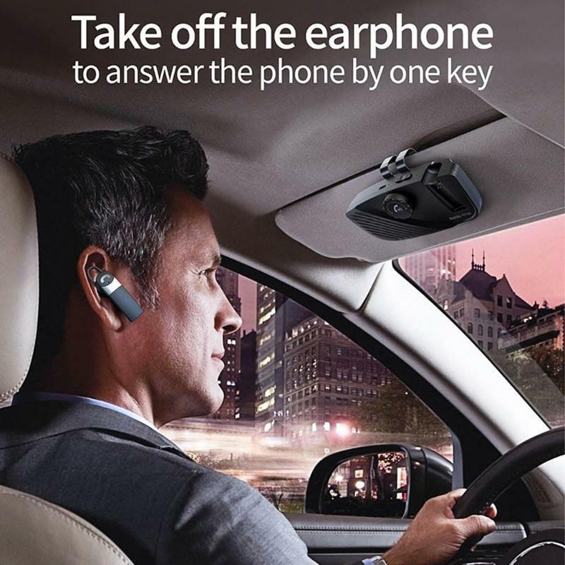 Wireless Car Kit for Handsfree Talking Answering the Phone by One Key Black