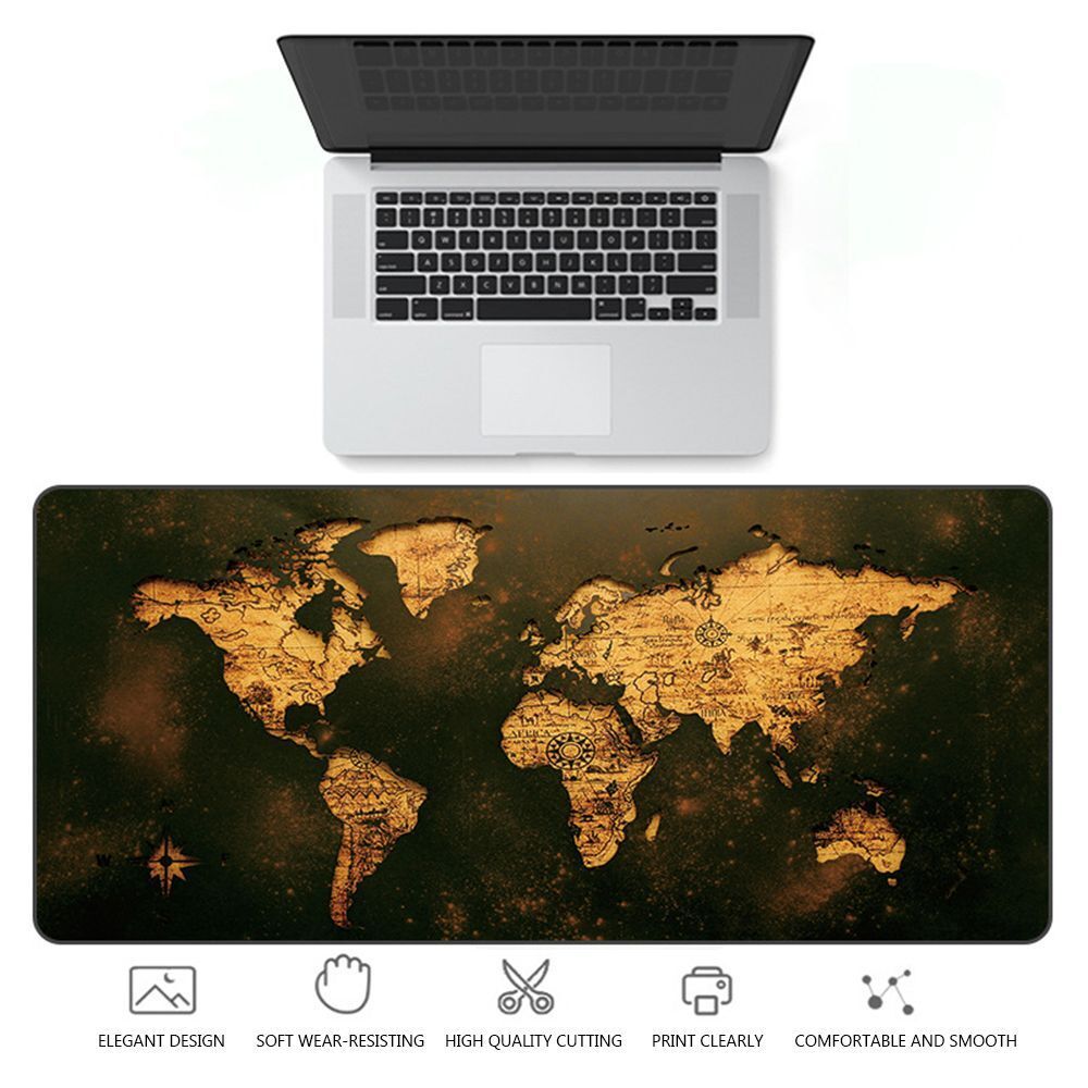 Natural Rubber Mousepad Gaming Mouse Pad Keyboard Mice Mat Old World Map