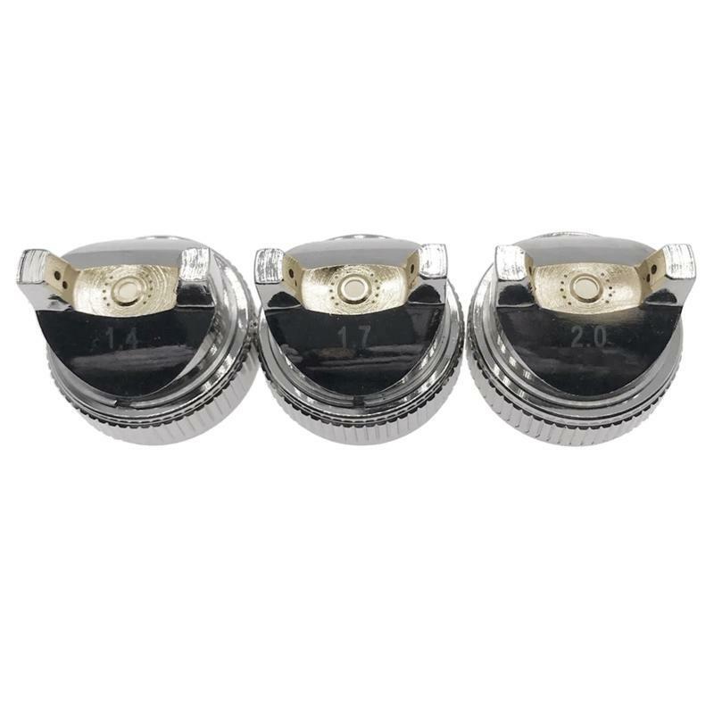 HVLP Gravity Feed Air Spray Gun Nozzle Replace Nozzle Kit 1.4 mm/1.7mm/2.0mm
