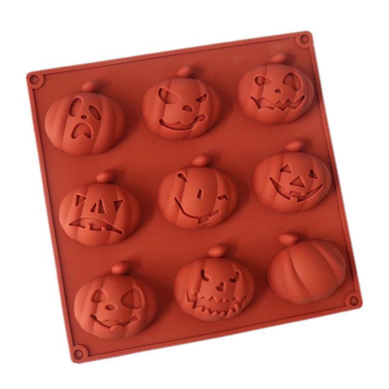 9 Cavities Pumpkin Shape Muffin Pan Quick Release Cupcake Tray Cookie Maker Pan